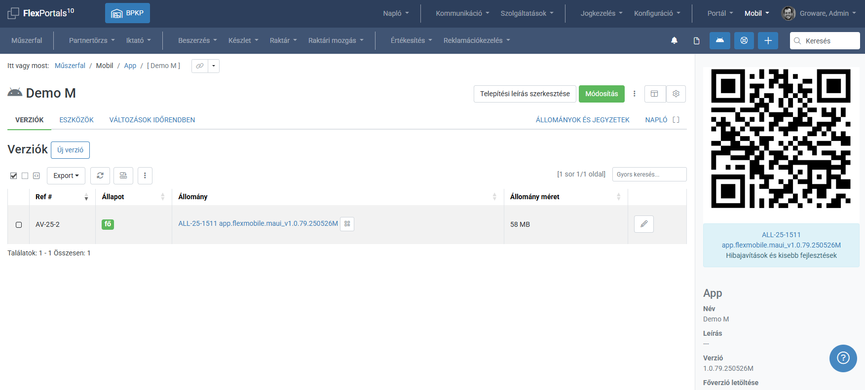 FlexMobile app - view screenshot